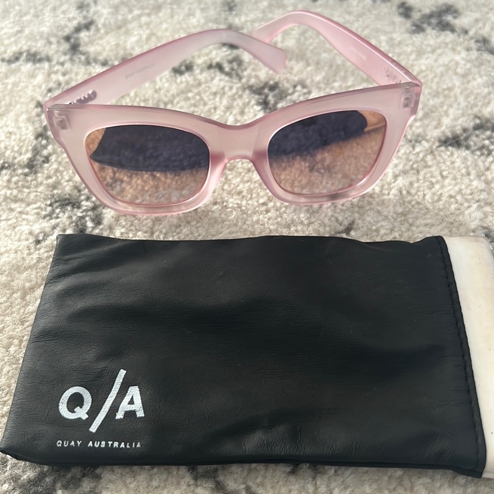 Quay After Hours Pink Mirrored Sunglasses